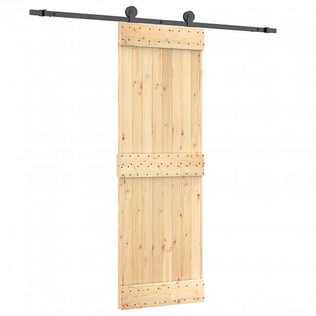 vidaXL Posuvné dveře 70 x 210 cm Masivní borové dřevo (neupravené)