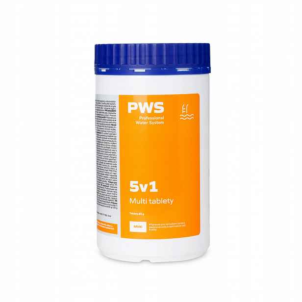 Pws Multi tablety 5v1 do bazénu 20g 2 kg bazénová chemie