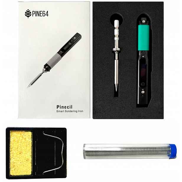 Set Smart páječka Pinecil V2 Menu Pl Cín Podstavec Houbička