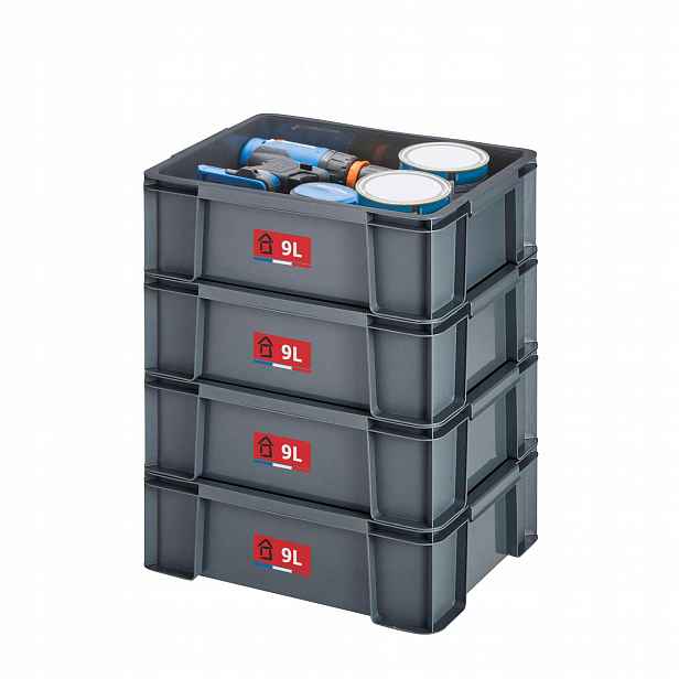 Sundis sada 4 nádob Master Box 9L 11,6 x 38 x 29 cm