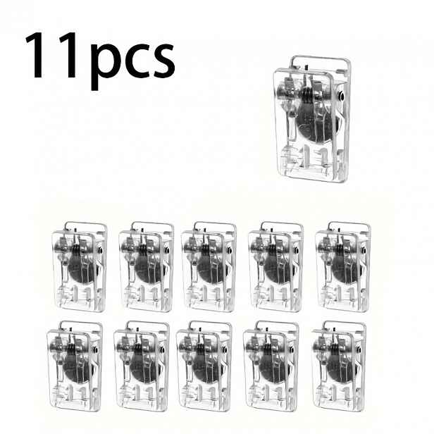 TEMU Sada 11 akrylových magnetických klipů, multifunkční pro upevnění poznámek a fotografií na ledničky, tabule, úložné skříňky, myčky nádobí