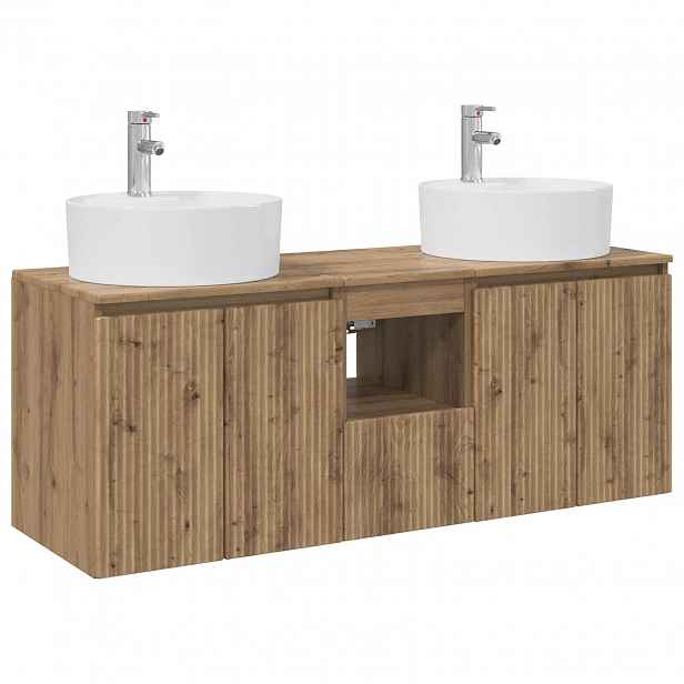 vidaXL Sada koupelnových skříněk 3 ks Dub artisan 49,5 x 44,5 x 65 cm