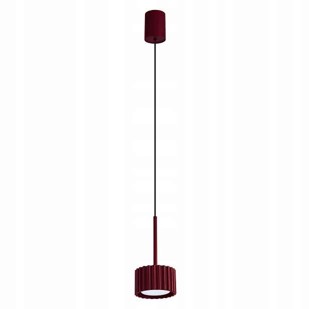 Závěsná lampa Aura 1 burgundská Gx53 Stropní osvětlení vroubkované Sollux