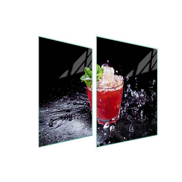 7v1 Skleněná ochranná deska na sporák 70x52 Drink