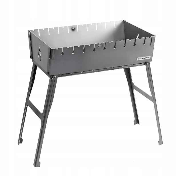 Mangal Grill Kufr na 10 špízů Uhlíkový Skládací Kovový 3 mm