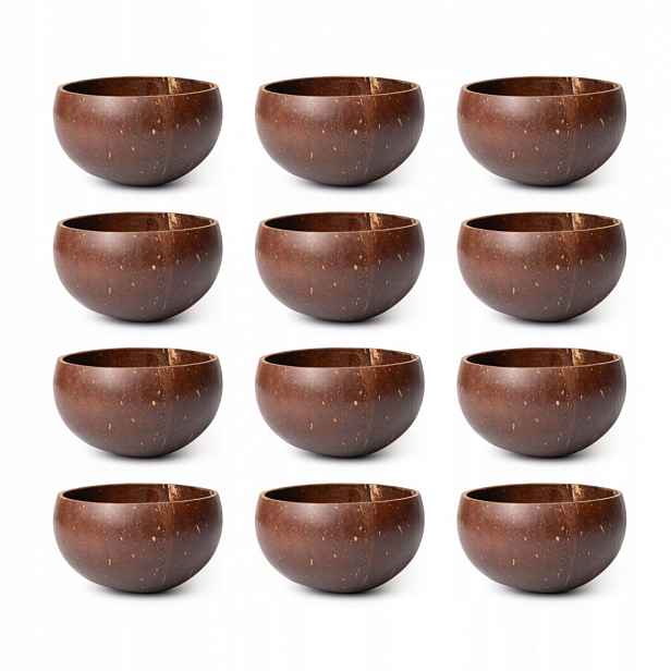 Nádoba na svíčky Kokos lesklá 9-11 cm, průměr 200-300 ml 12 kusů