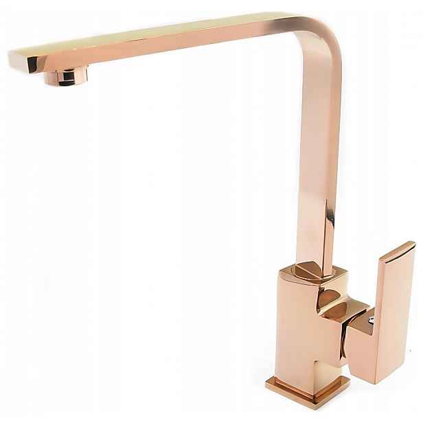 Nook Rose Gold Zlatá Kuchyňská Baterie Dřez Kohoutek
