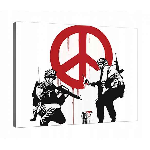 Obraz Na Plátně Canvas 80x60 Banksy Cnd Soldiers Graffiti Art