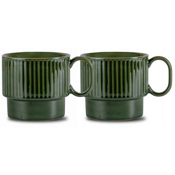 Sagaform 2 kusy Hrnek Retro Šálek 450 ml zelený