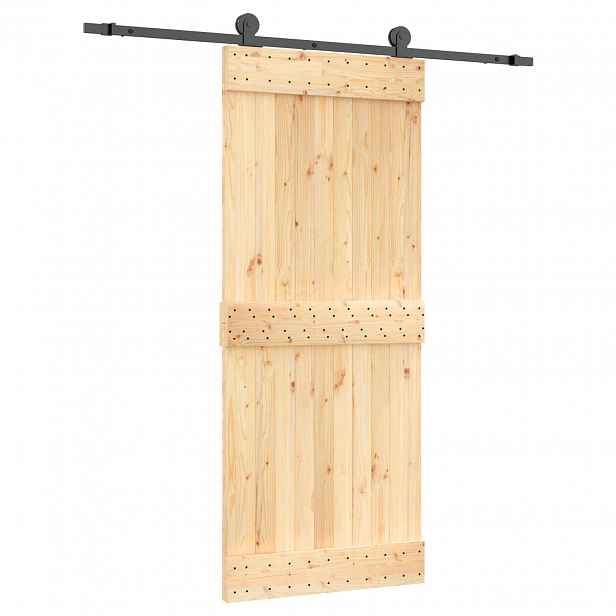 vidaXL Posuvné dveře 85 x 210 cm Masivní borové dřevo (neupravené)