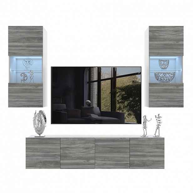 B BELINI GROUP OBÝVACÍ STĚNA Milano 7, Šedá matná, 200 cm, Bezúchytková