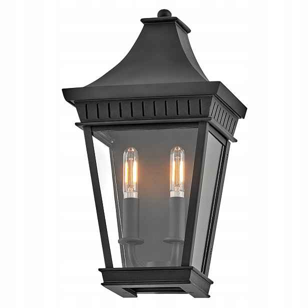 Venkovní nástěnné svítidlo černé retro, lampa IP44 2, bod Hinkley