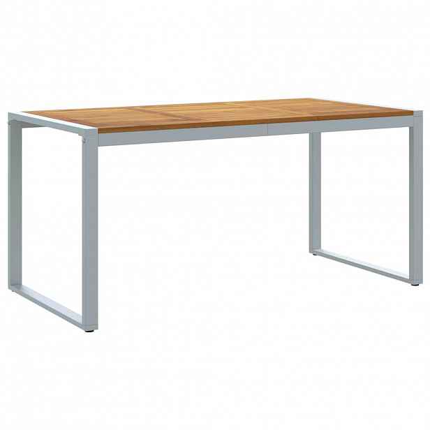 vidaXL Zahradní stůl Šedá 160 x 80 x 75 cm Masivní akátové dřevo
