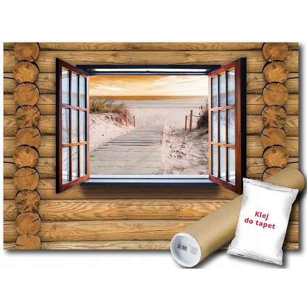 Fototapeta Dřevo Okno Bale 6C F2XL 312x219 F2222