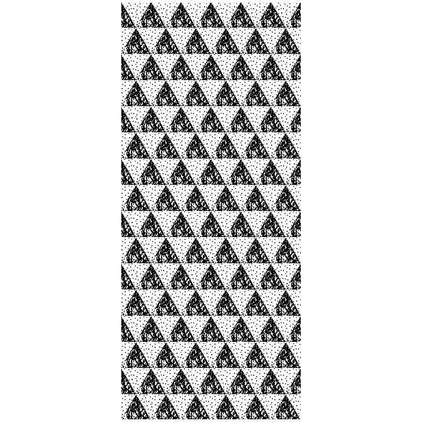 Samolepka Fototapeta Trojúhelníkový kaleidoskop geometrie 91x211 Černobílá