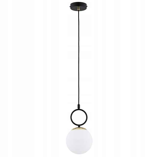 Alfa Lister závěsná lampa černo-bílá zlatá 1xE14 10W