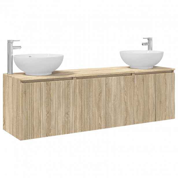 vidaXL Sada koupelnových skříněk 3 ks Dub sonoma 49,5 x 44,5 x 65 cm