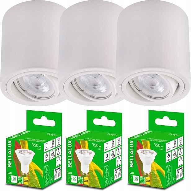 3x Halogenové nástěnné svítidlo Stropní Svítidlo Pohyblivá trubka Led GU10 5W