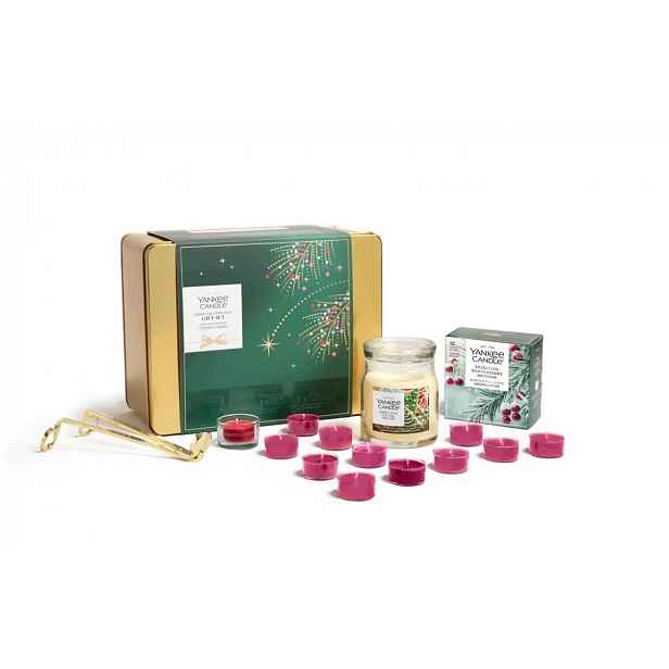 Dárková sada zlatá plechovka Christmas Yankee Candle
