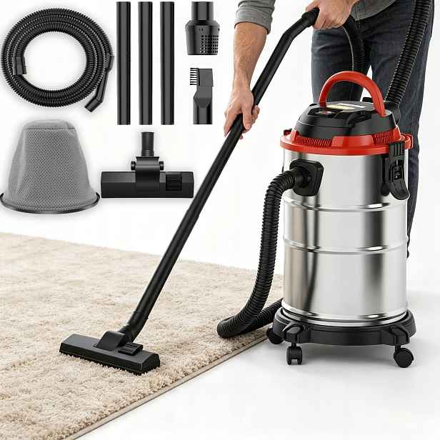 Vysavač Na Krb A Popel Sazí Průmyslový Žáruvzdorný 20L 1100W