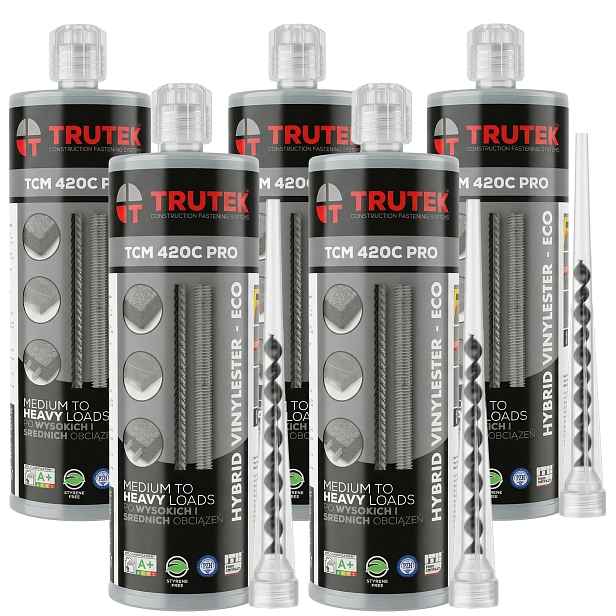 Chemická Kotva Na Betonu Železobeton Tcm 420C Pro 420 ml míchačka součástí balení