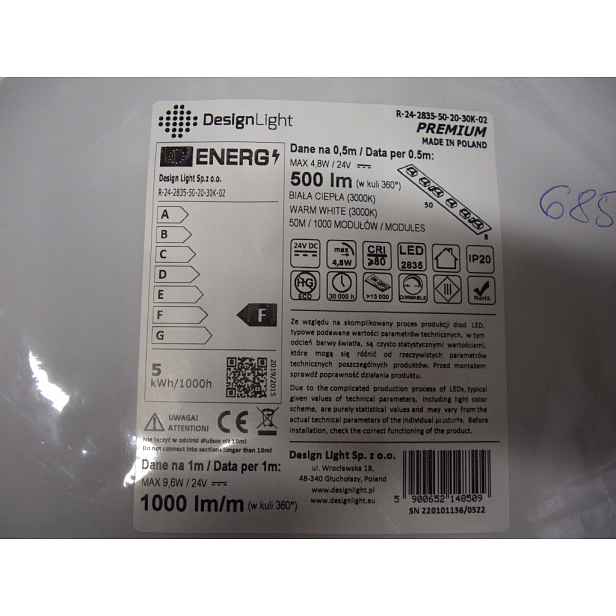 50 m páska Design Light Premium 120 LED/m 24V 2835