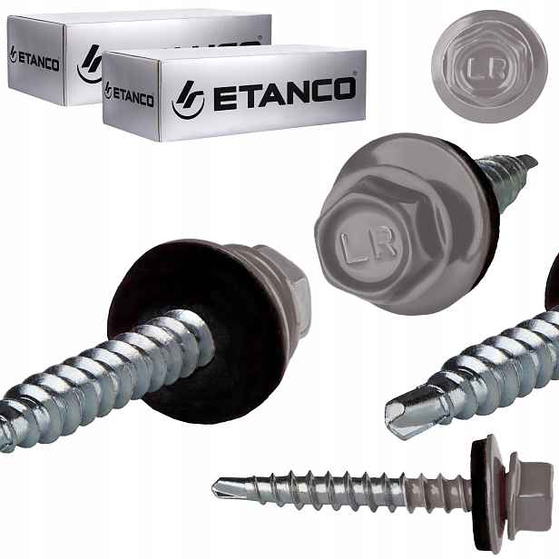 Farmářské vruty 4,8 x 35 mm Ral 9007 500 ks plechových vrutů Etanco GTF2 Z14