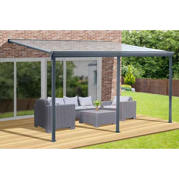 Hliníková pergola BestBerg PZ-15A / 15 m² / šedá