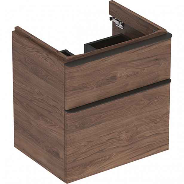 Koupelnová skříňka pod umyvadlo Geberit Smyle Square 58,4x62x47 cm ořech 500.352.JR.1