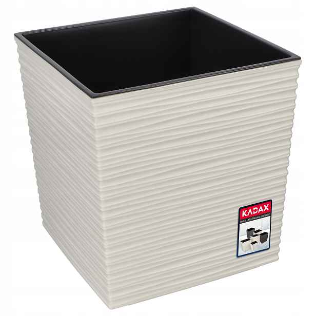 Květináč Květináč Květináč 30 cm Obal Na Květináč S Vložkou Plastový Krém