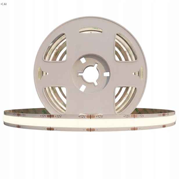 Led pásek 12V Cob 1 m IP20 Světlo 320 LED/metr Silný 4000K Bílá Neutrální