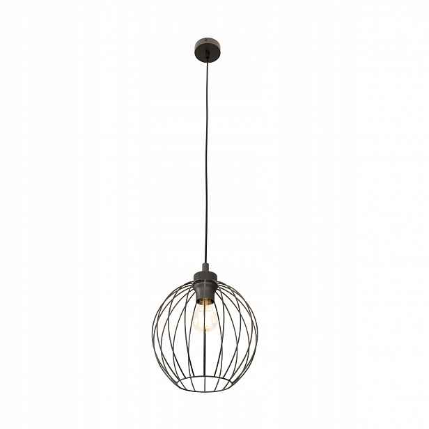 Regulovatelná závěsná lampa Lima 1-bodová E27 Černá Kovová Kulatý lampa