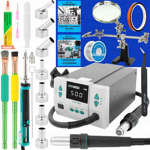Sada Slettovací Stanice Hot Air Svařování Plastů Aifen 861DW 1000W XXLv2