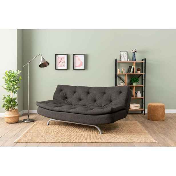 Trojmístná rozkládací pohovka Rivo - Dark Grey
