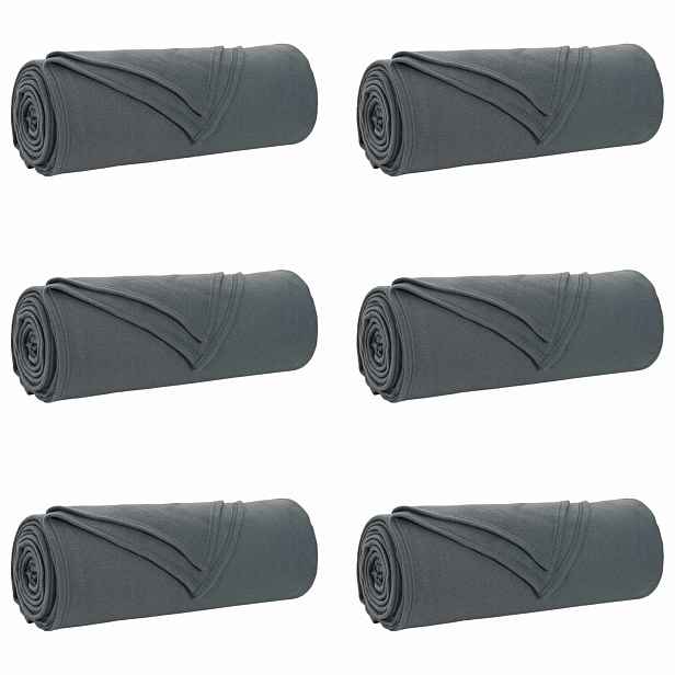 vidaXL Dekorační deky 6 ks Tmavě šedá 350 x 270 cm 8.09 kg Fleece