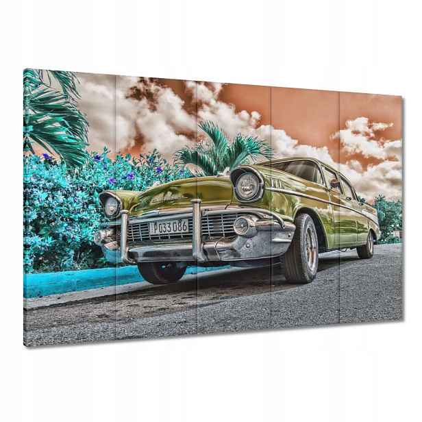 Obrazy 100x70 Žlutý historický automobil
