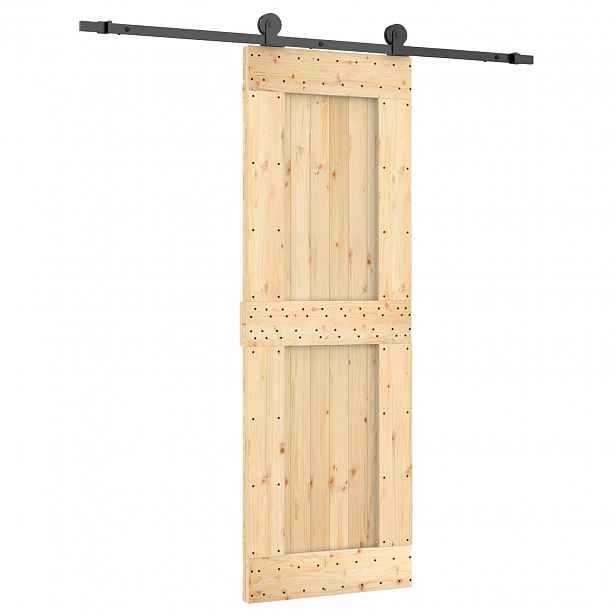 vidaXL Posuvné dveře 70 x 210 cm Masivní borové dřevo (neupravené)