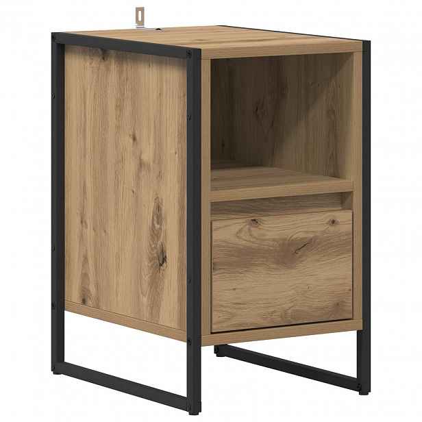 vidaXL Noční stolek Dub artisan 39,5 x 30 x 50 cm Kompozitní dřevo