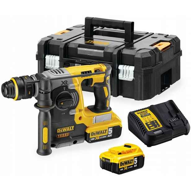 3-FUNKČNÍ Vrtací Kladivo 400W 18V Sds 2,1J 2x5Ah DeWALT DCH273P2T