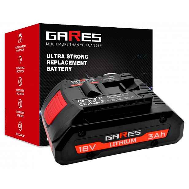 Akumulátor Baterie Gares pro Bosch ProCORE Gba Gbl Gsr 18V 3,0Ah