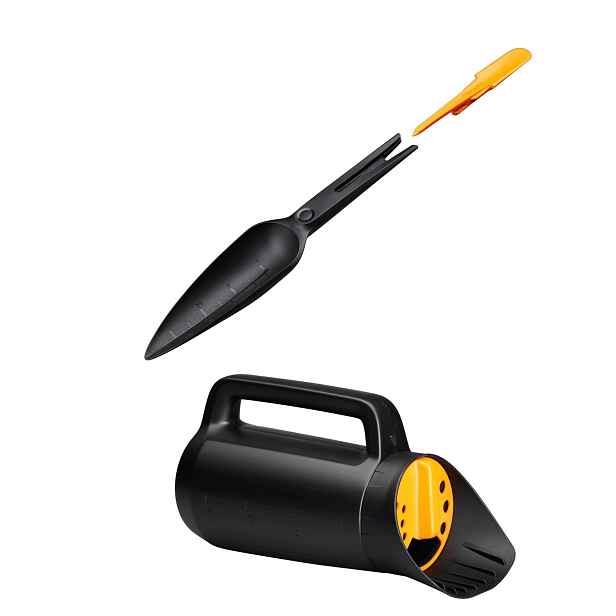 Fiskars Sada na sníh Lopatka lopatka Ruční výsevní dávkovač osiva na sůl a písek