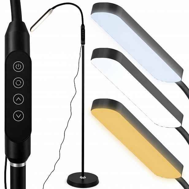 Led Podlahová Stojací Lampa 12W Moderní Dotyková Nastavitelná, Flexibilní