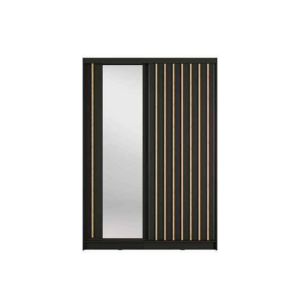 MASSENO ŠATNÍ SKŘÍŇ S POSUVNÝMI DVEŘMI VEYDAR, 155/215/62 cm 2dveřová se zrcadlem, šedá