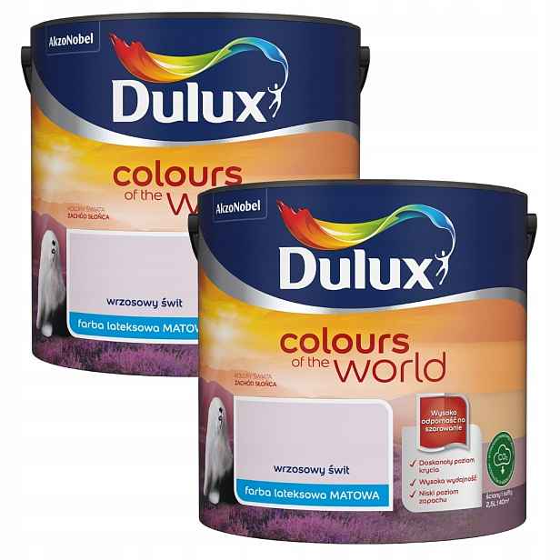 Set Dulux Barvy Světa 2x2,5L Barva Latexová Emulze Vřesový Svíták 5L