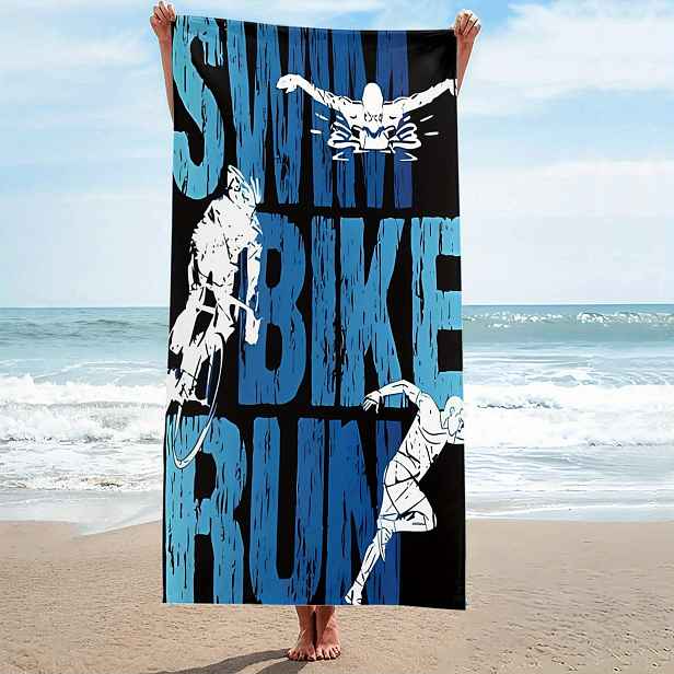 TEMU 1ks Plážový ručník pro triatlon – Mikrovlákno, rychleschnoucí, savý, měkký a pohodlný – Lehká a přenosná pro venkovní cestování, kempování,