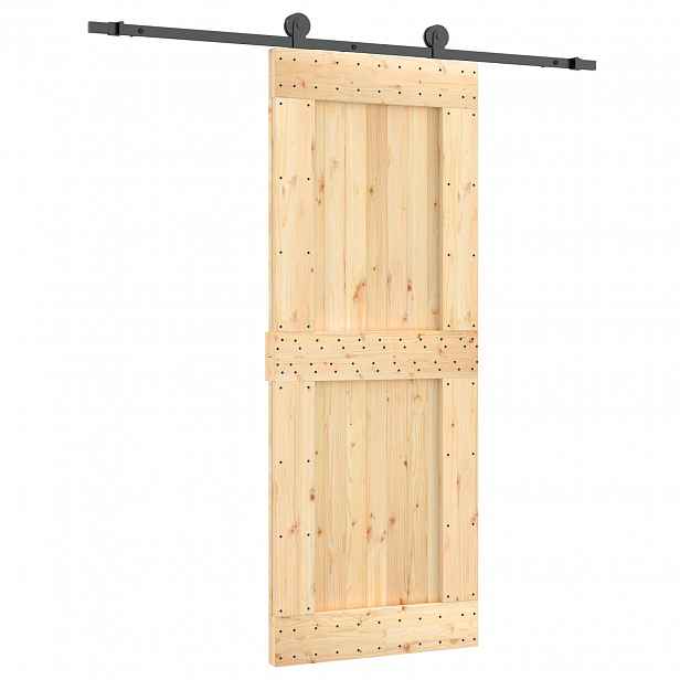 vidaXL Posuvné dveře 80 x 210 cm Masivní borové dřevo (neupravené)