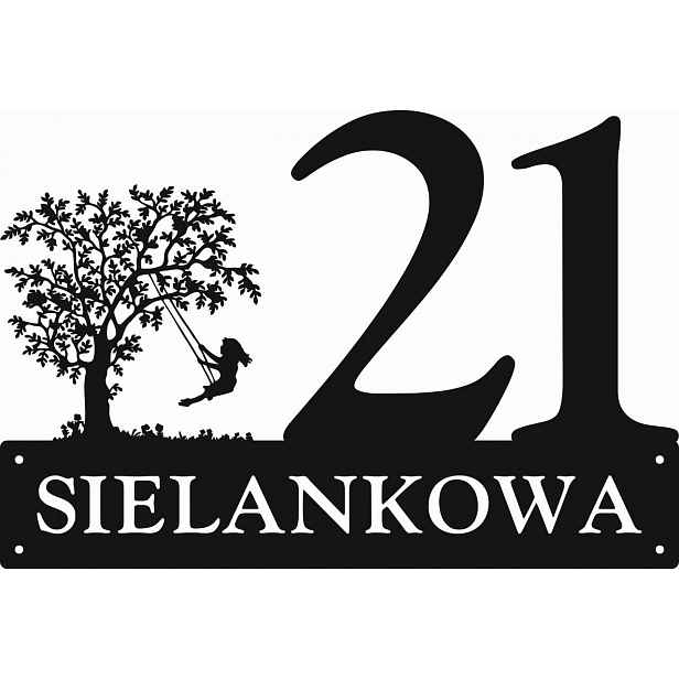 Číslo Na Dům 60 cm Tabule Adresa Ocel 2 mm Grafika 101