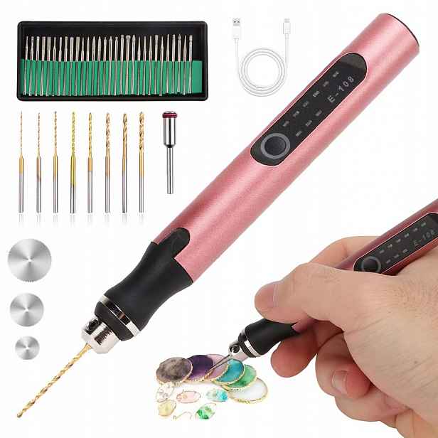 Elektrická Mini Bruska, Vrtačka Na Dřevo A Šperky, 3 Rychlosti