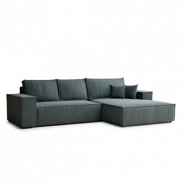 Maison de Reve ROHOVÁ SEDAČKA s funkcí spaní Maze, textil, modrý