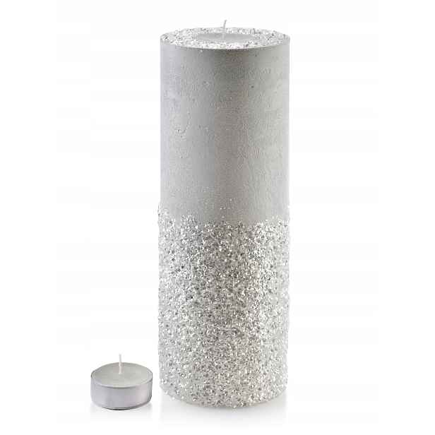 Svíčka Lampion Válec 120X360 Diamant Bílý Porcelán